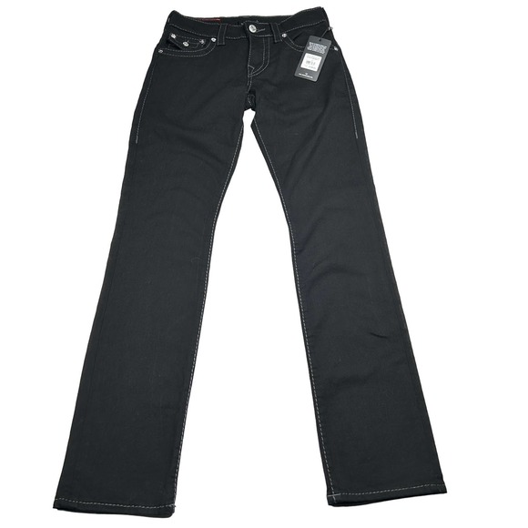 True Religion Denim - True Religion | Ricky Big T Relaxed Straight Flap Body Rinse Black NWT Size 27